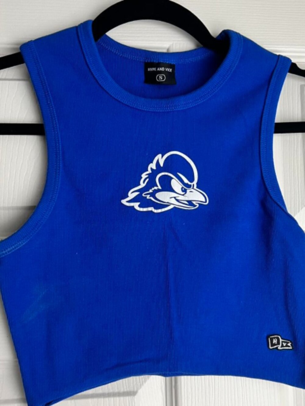 HYPE & VICE University of Delaware Blue Hane crop-top